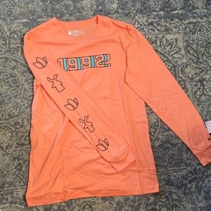 Dutch Bros Long Sleeve 1992 T-Shirt (Salmon/Neon Pink)